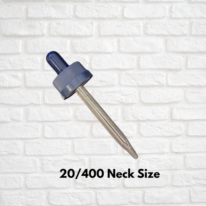 1 oz Blue Dropper Tops 20- 400 neck size