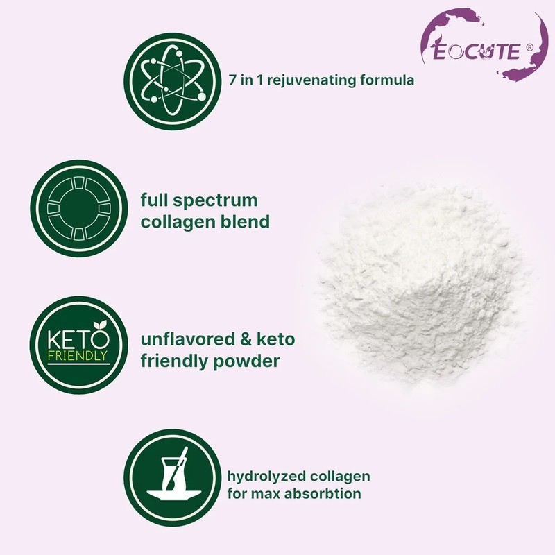 1LB Multi Collagen Peptides Powder–Hydrolyzed Protein with Type I, II, III, V, X gallery