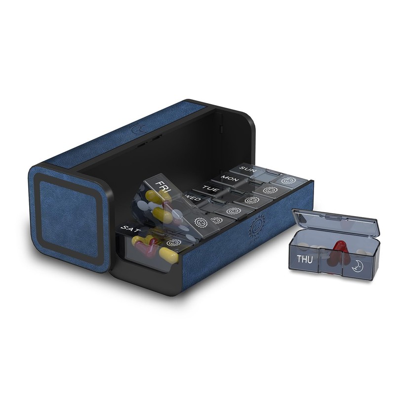 TALVOLC M Pill Organizer 2 Times a Day, Am Pm Twice Daily Pill Case, Detachab…