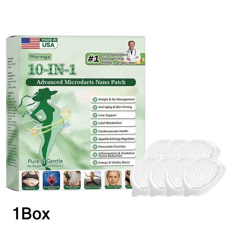 1/3X Moringa 10-in-1 Advanced Microdarts Nano Patch – Slimming Microneedle Patch