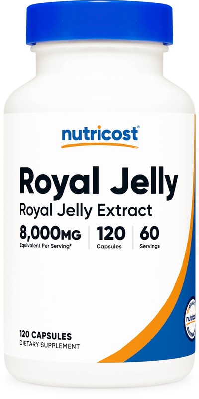 Nutricost Royal Jelly (8,000mg Equivalent) 120 Capsules – Royal Jelly Extract