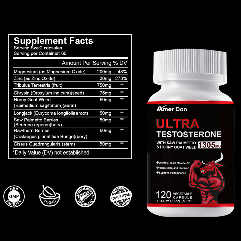 Natural Testosterone Booster - Increase Energy Improve Muscle Strength & Growth gallery