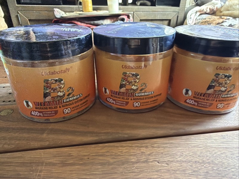 Vitamin B2 Gummies | Riboflavin 400mg Magnesium 400mg CoQ10 120mg | 3x Bottles