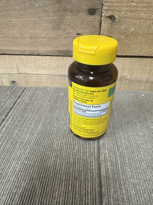 4 Bottles Nature Made Magnesium 250mg 100 Tablets Per Bottle Total 400 Tablets gallery