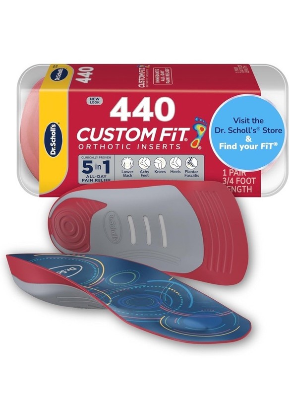 Dr Scholls Custom Fit Orthotics CF 440 Inserts Personalized Pain Relief 1 Count