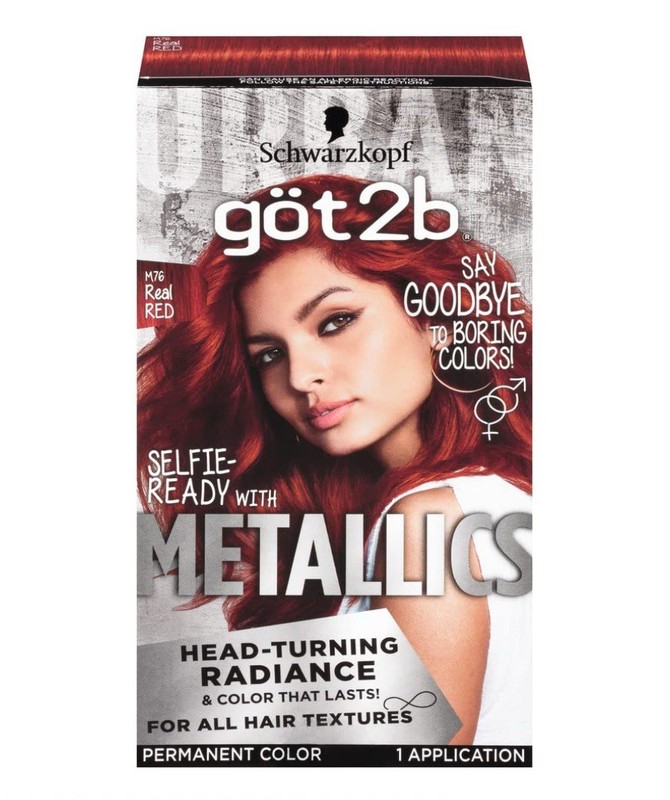 Got2b Metallic Permanent Hair Color Metallic Real Red M76 Schwarzkopf