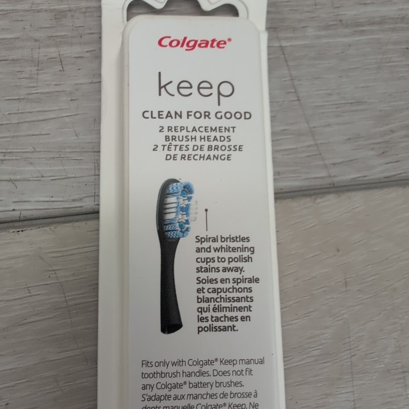 Lot Of 10 Colgate Keep Whitening Tooth Brush Head Refills Black (2 Pack) NEW gallery