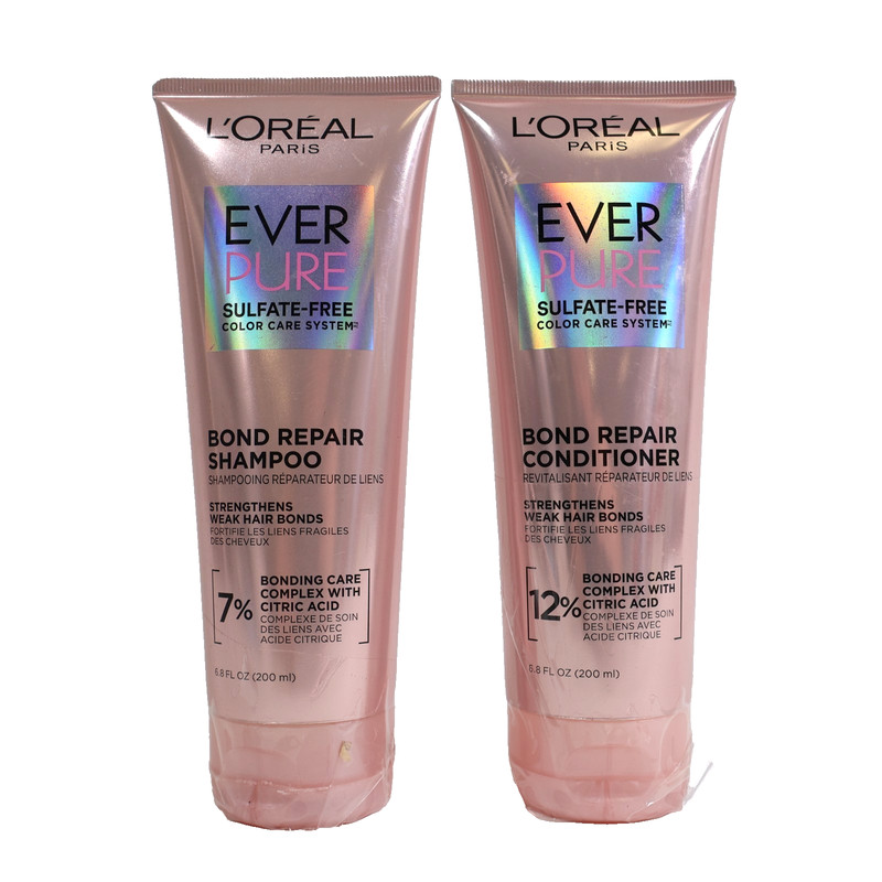 L’Oreal EverPure Sulfate Free Bond Repair Color Care Shampoo & Conditioner 6.8oz
