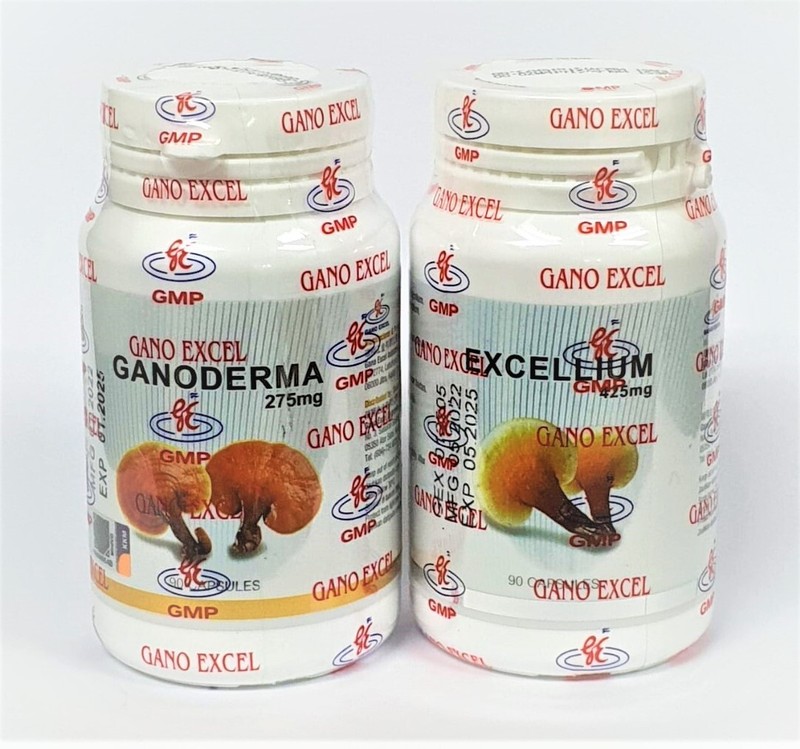 1 SET of 1 x Gano Excellium 90 + 1 x Ganoderma Lucidum 90 Capsules Lingzhi USA gallery