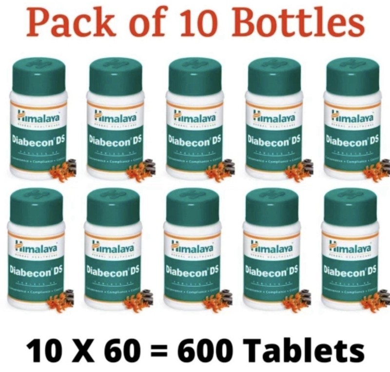 10 Packs X Himalaya Herbal DIABECON DS 60 Tabs, FREE & Fast SHIPPING
