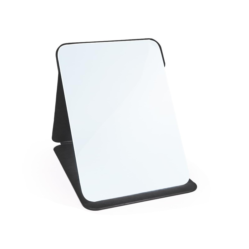 Makeup Mirror, 6×8 Inches Portable PU Leather Mirror, Folding Desktop Vanity …