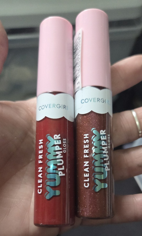 COVERGIRL Clean Fresh Yummy Plumper Lip Gloss Plumper Duo Red/Brown 0.33oz