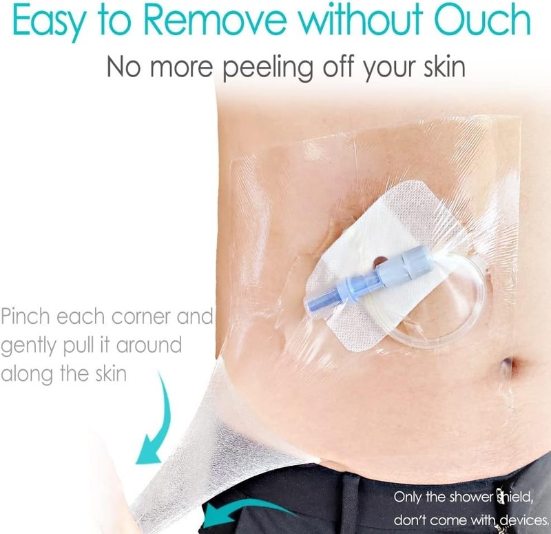 50 Pcs Waterproof Shower Protector Bandage 4x4 inch for Chest Chemo Dialysis Cat gallery