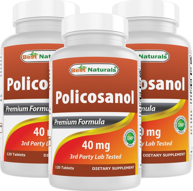 3 Pack Best Naturals Policosanol 40mg 120 Tablets