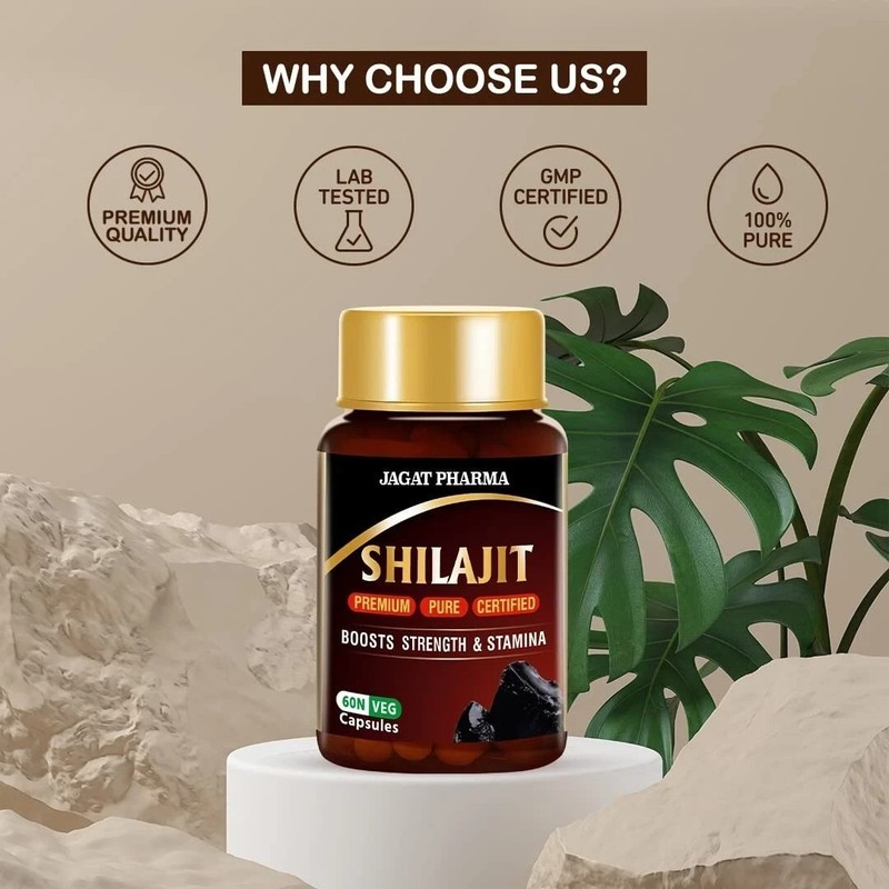 Pure 100% Himalayan Shilajit, Soft Resin, Organic, Extremely Potent, 60 Capsul gallery