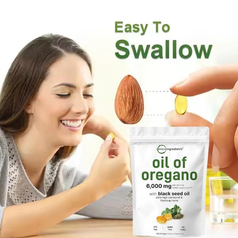 2 in 1 Oil of Oregano & Black Seed Softgels Count with Carvacrol,Immune Supports gallery
