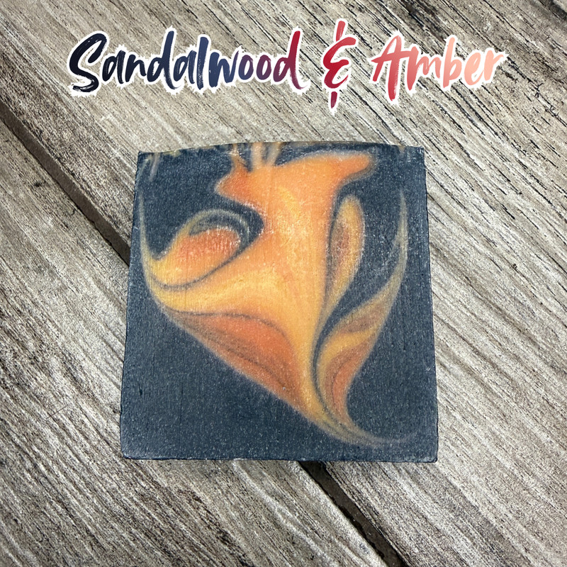 Handmade Sandalwood & Amber Soap Bar with Grass Fed Beef Tallow