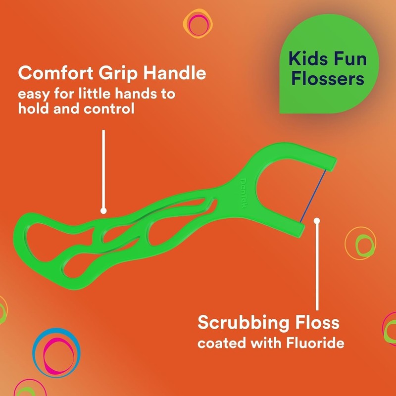 Fun Flossers – Kids Floss Picks with Wild Fruit Flavor, 90 Count gallery