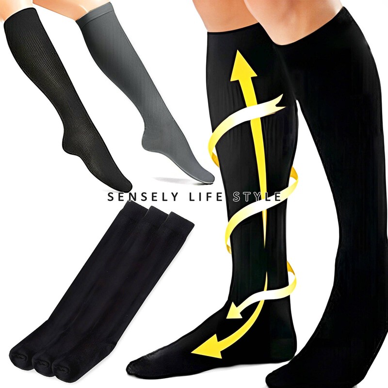[ 3/6 Pairs ] Compression Socks for Womens Mens 15-20 mmHg Wide Calf Wrist Ankle gallery