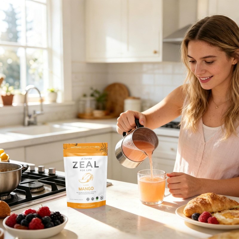 Zurvita Zeal For Life Wellness Drink Mix - Mango Flavor - Gluten-Free 30 Serving gallery