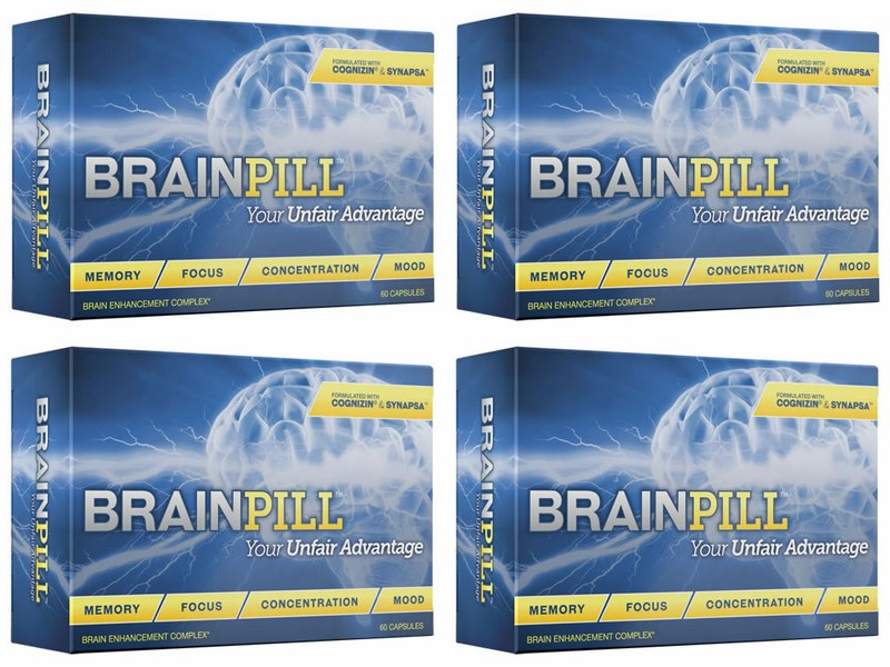 BRAINPILL 4 Months Nootropics Focus Memory Mental Stamina Brain Pill Supplement