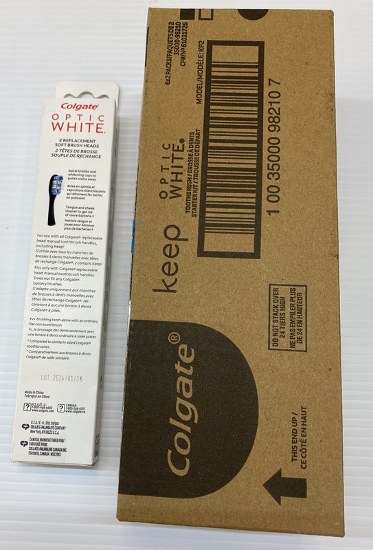Colgate Keep Optic White Replaceable Head Toothbrush Refill Heads 2 count 6 pack gallery