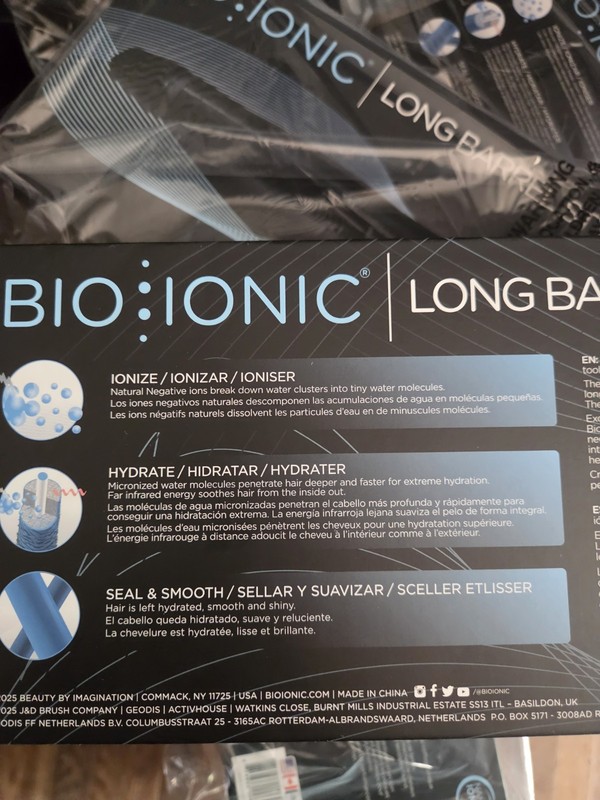 Bio Ionic Long Barrel Styler Curling Iron 1.25" AUTHENTIC Unopen FAST FREE S/H gallery
