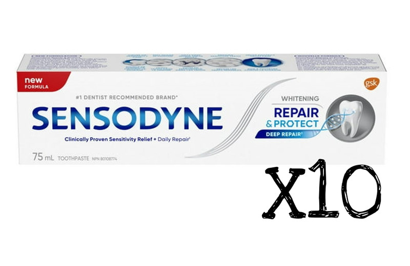 75ml Sensodyne Repair Protect Deep Repair Toothpaste Whitening Novamin x10 Canad