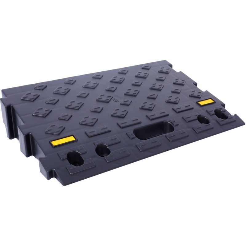 2Pcs 4" high Portable Automotive Curb Ramp, Heavy-Duty Plastic Threshold Ramp gallery