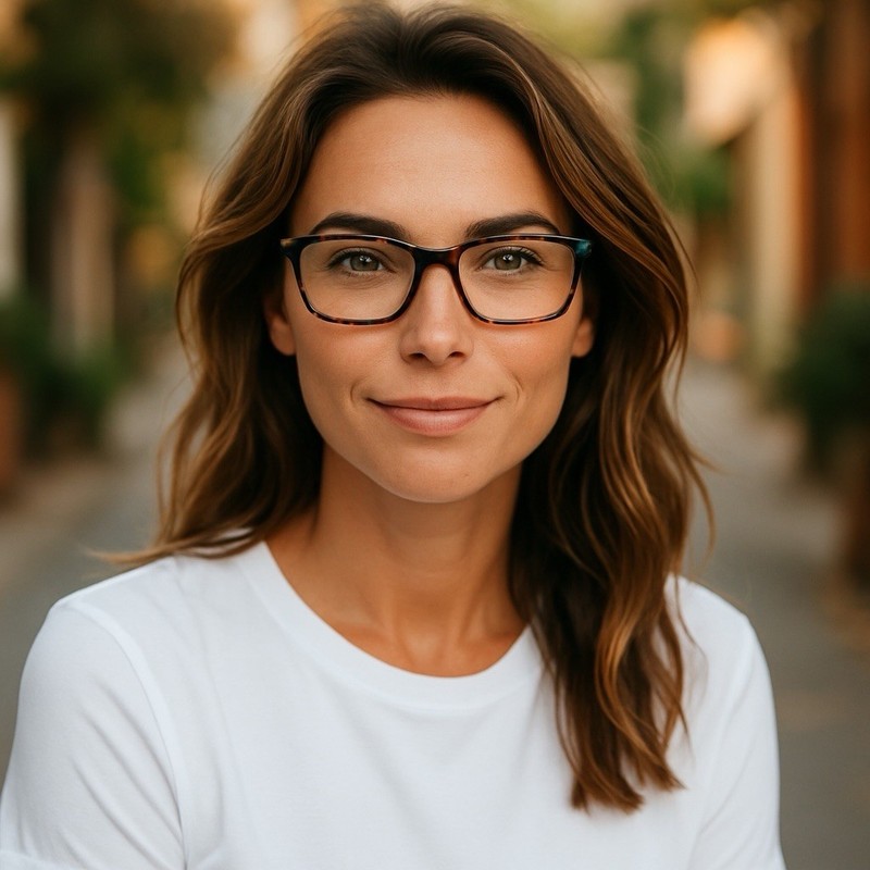 Carolina Herrera Tortoise Brown / Blue Eyeglasses / Frames J53