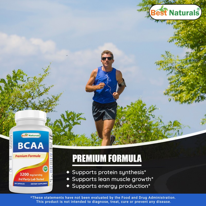 2 Pack Best Naturals BCAA 3200mg per Serving, 200 Capsules gallery