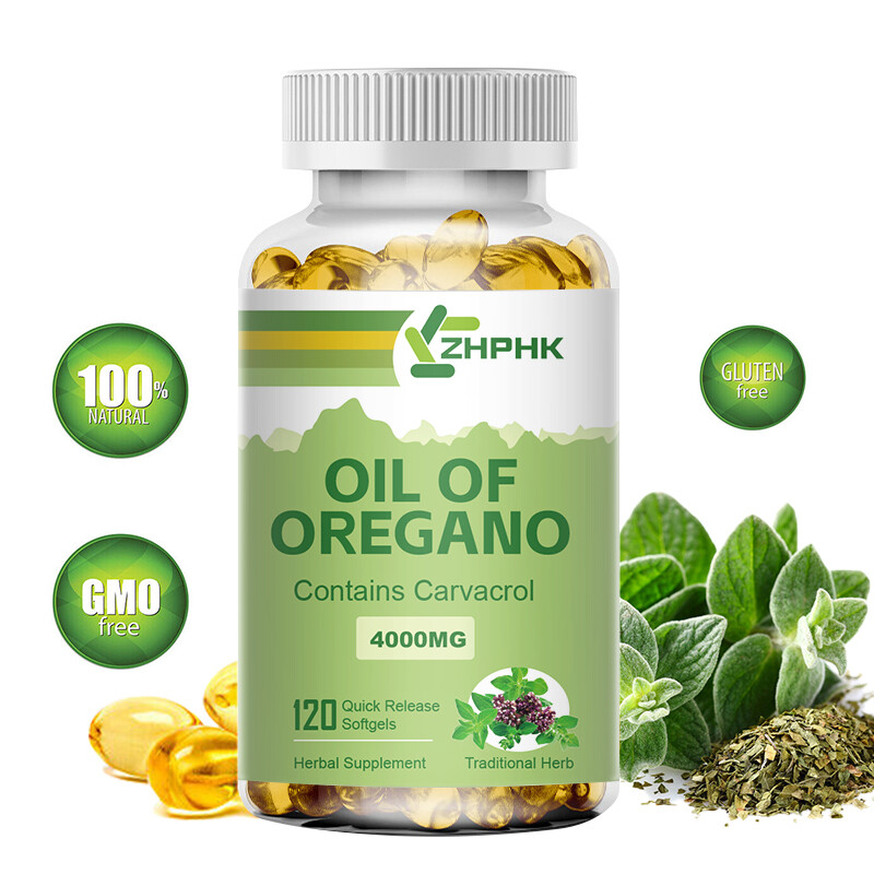 Oregano Oil 4000mg 120/240/480gels Contains Carvacrol