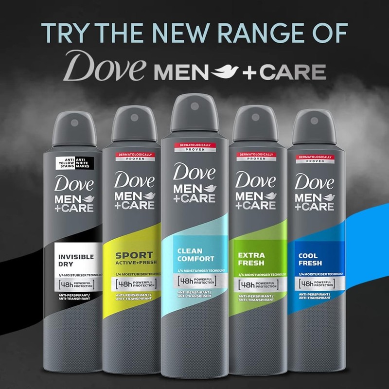 Dove Men+Care Extra Fresh Antiperspirant Spray 8.5oz 6 Pack | 48H Protection gallery