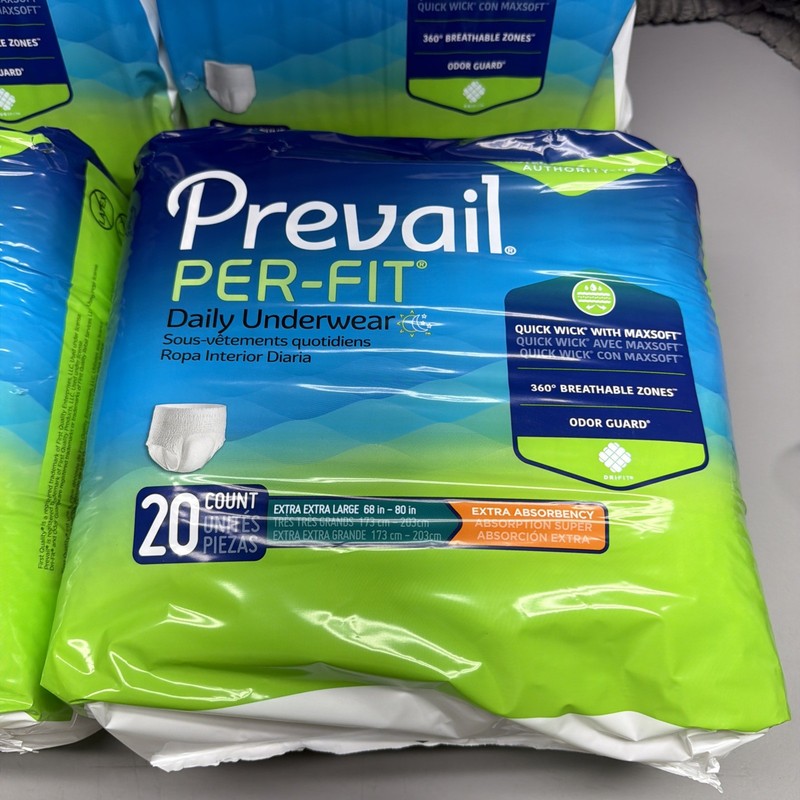 80 Pcs. 2XL X 4 packs of Prevail Per-Fit Adult Daily Underwear EXTRA Absorbency! gallery