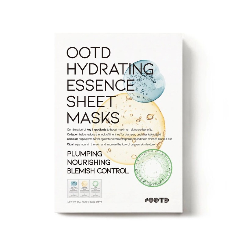 Authentic: 30-Pack Korea Full Face Facial Masks Hydrating Firming Soothing Skin gallery