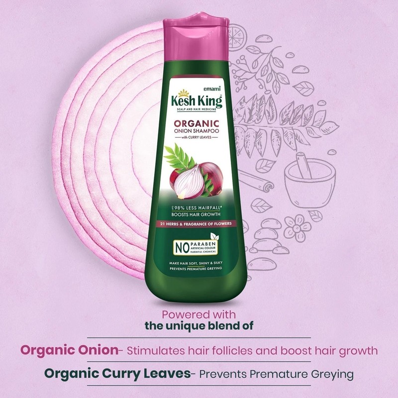 Kesh King Organic Onion Shampoo With Curry Leaves - 300ml00ml gallery