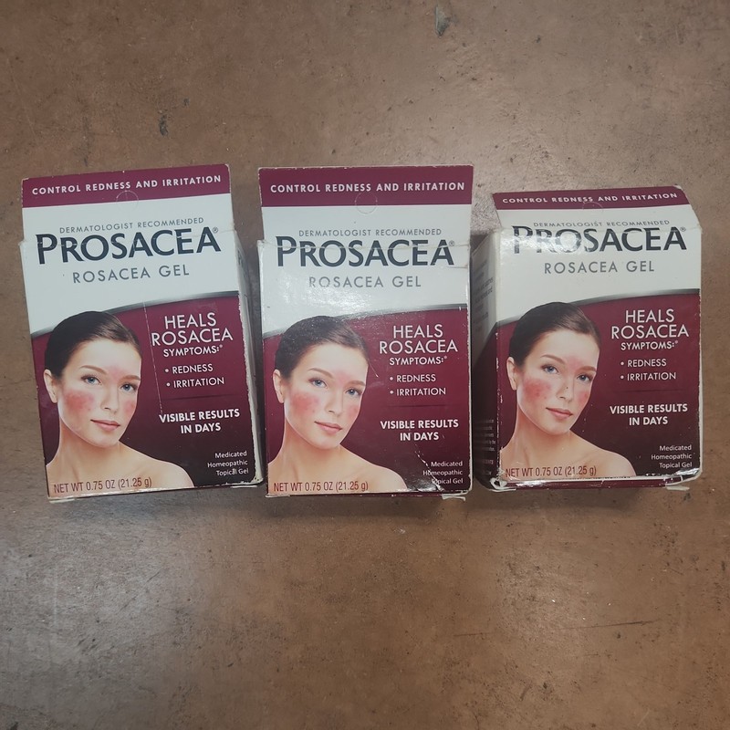 3 Medicated Rosacea Treatment for Face – Heals Rosacea Symptoms of Redness, P..