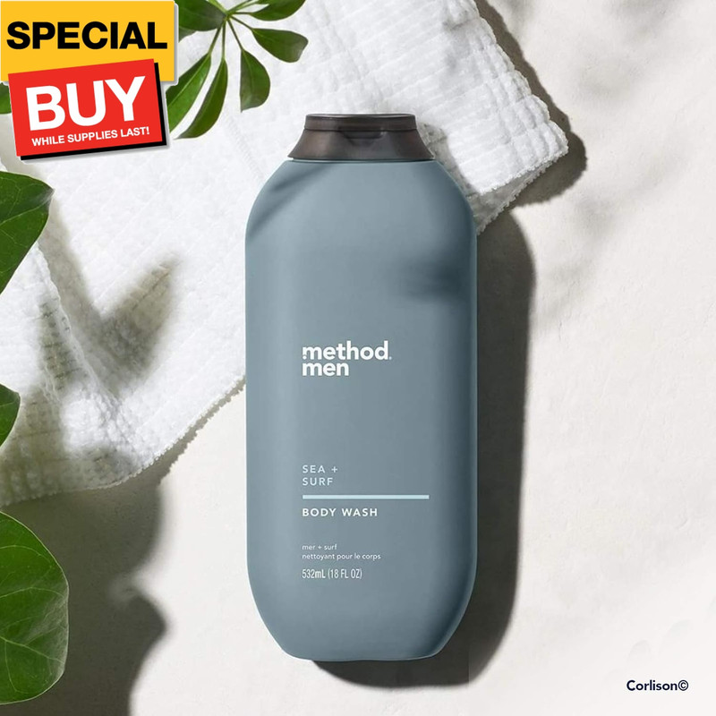 Men Body Wash, Sea + Surf, Paraben and Phthalate Free, 18 fl oz (Pack of 1) gallery