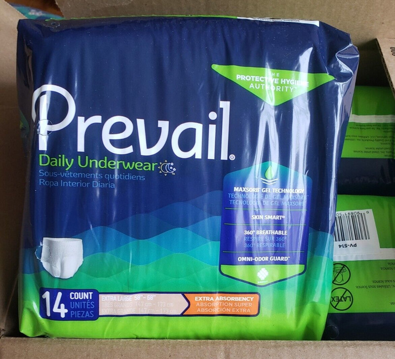 4 Pack Prevail Per-Fit Protective Underwear Extra Absorbency XL
