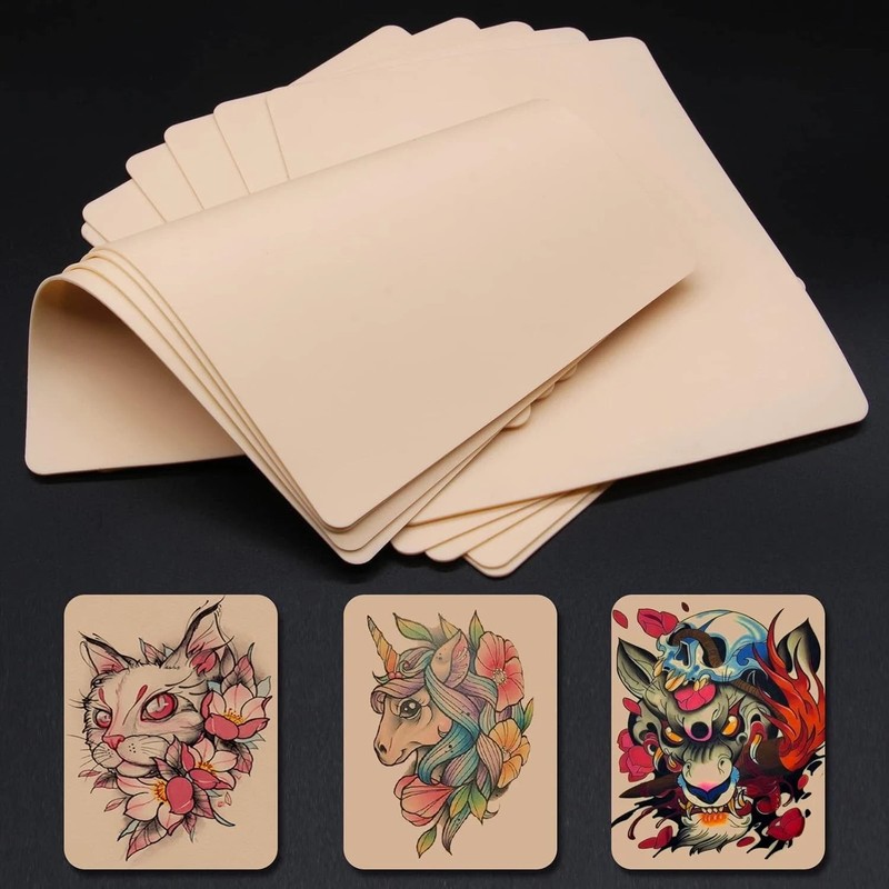 Blank Tattoo Practice Skins – Autdor 10Pcs Tattoo Skin Practice Double Sides 8X6