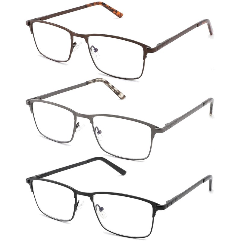 Metal Full Frame Blue Light Blockers 3-Pack