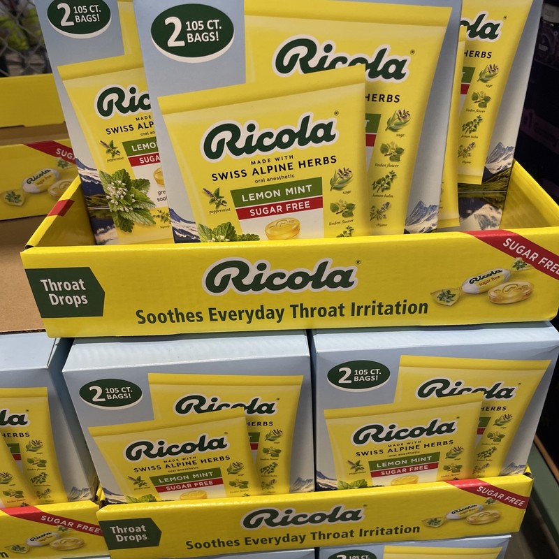 Ricola Lemon Mint Herb Throat Drops - 105 Drops (Pack of 2) gallery