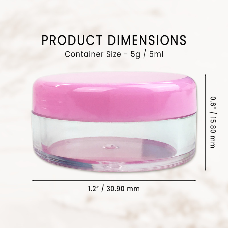 25 Pieces 5 Gram/5ML Plastic Makeup Cosmetic Lotion Cream Sample Jar Containers gallery