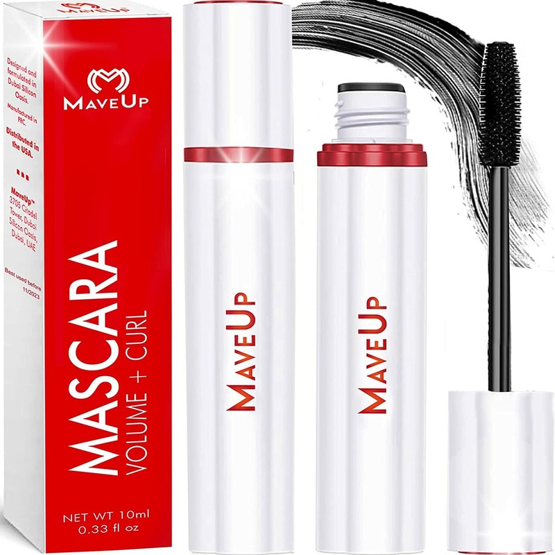 2 MaveUp Mascara Volume & Curl Long Lasting Hydrating Show Stopping Black