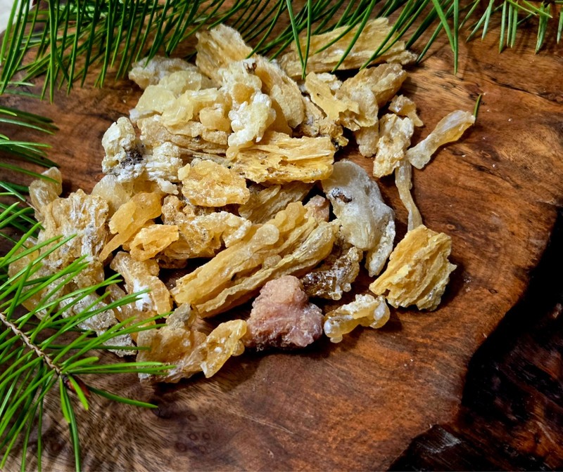 4 oz Premium Natural Douglas Fir Resin – Clean Pure Yellow Amber Pitch Sap Resin