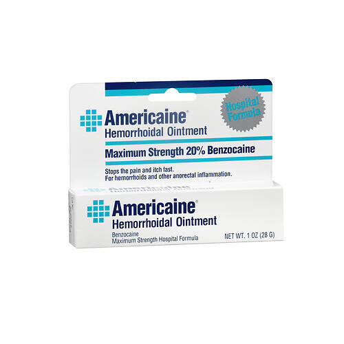 20% Benzocaine Hemorrhoidal Ointment Maximum Strength 1 Oz By Americaine