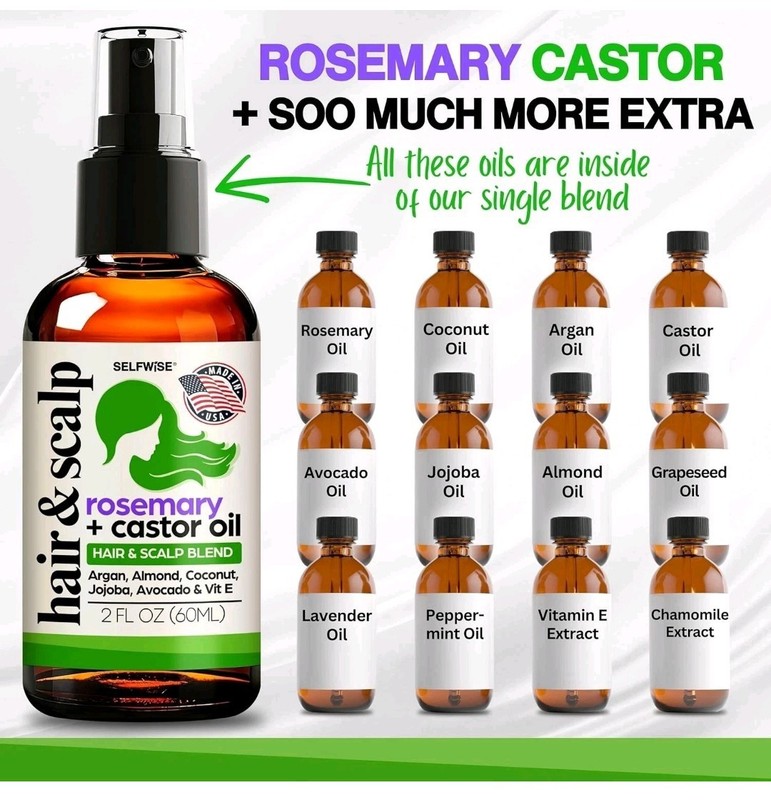 Batana Rosemary Hair Oil 60 ml – Promotes Hair Growth, Moisturizes & Strengthens gallery
