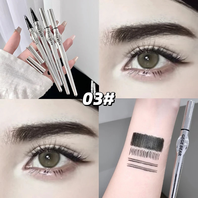 Two-Prong Eyebrow Pen For Women Gege Bear Long-lasting Natural Strokes Waterproo gallery