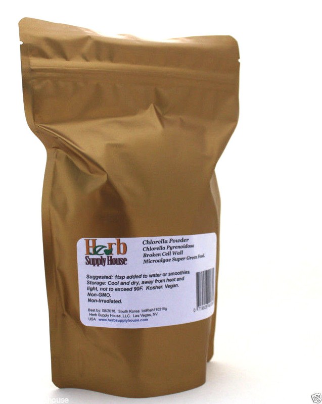 Chlorella Powder 1lb, Heavy Metal Detox, Amino Acids, Super Green Food, Unisex