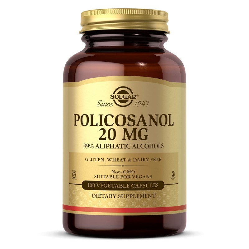 Solgar Policosanol 20 mg 100 Vegetable Capsules